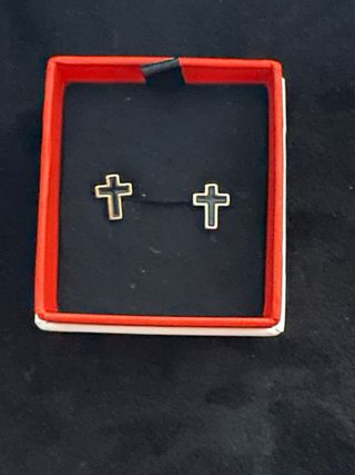 Pendientes bisutería dorada con formas