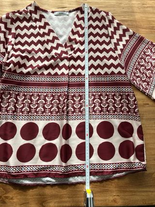 Blusa ZUIKI donna fantasia zig-zag pois