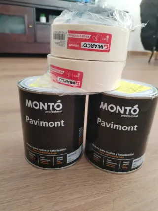 Pintura Montó Pavimont Blanca Profesional dos bote