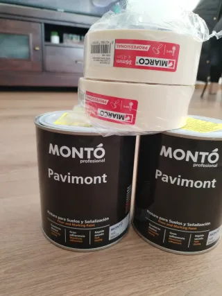 Pintura Montó Pavimont Blanca Profesional dos bote
