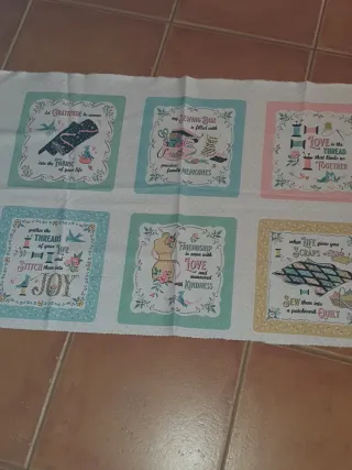 Panel patchwork Gratitud Amor Amistad