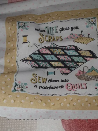 Panel patchwork Gratitud Amor Amistad