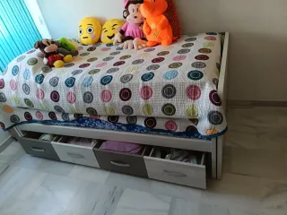 Cama nido 90cm en perfecto estado, cajones de 45.