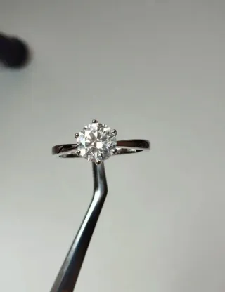 Anillo Moissanita Plata Talla 16.5 mm