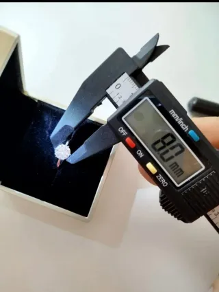 Anillo Moissanita Plata Talla 16.5 mm