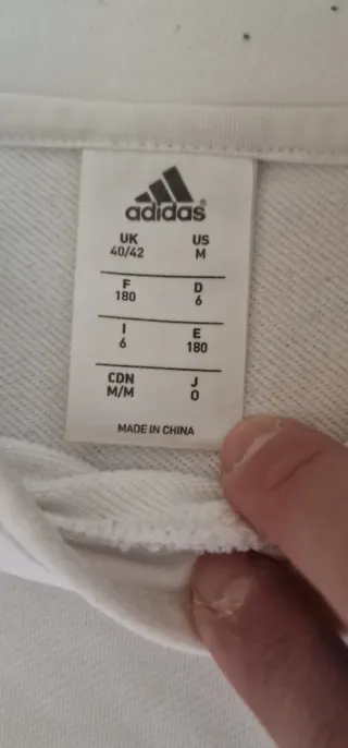 Sudadera Real Madrid Adidas Blanca