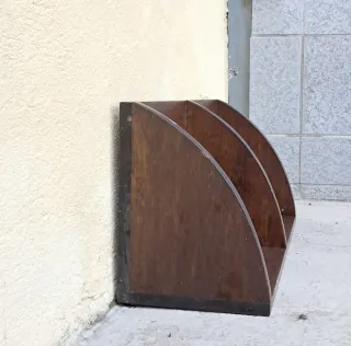 Mensola angolare vintage in legno