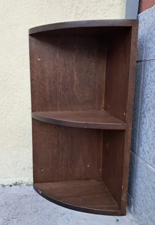 Mensola angolare vintage in legno