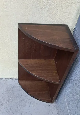 Mensola angolare vintage in legno