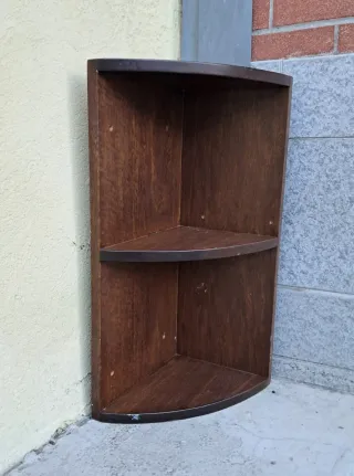 Mensola angolare vintage in legno