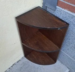 Mensola angolare vintage in legno