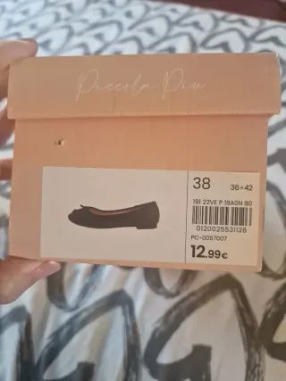 Manoletinas negras talla 38