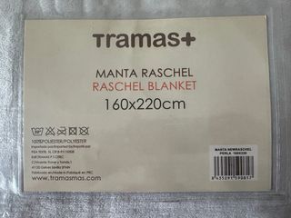 2 Mantas Raschel 160x220cm Grises