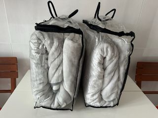 2 Mantas Raschel 160x220cm Grises