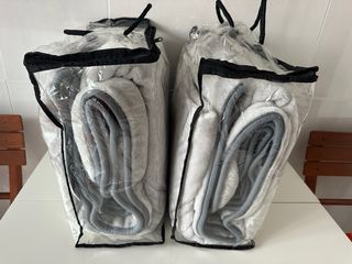 2 Mantas Raschel 160x220cm Grises