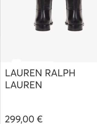 Botas Ralph Lauren piel negra y marrón