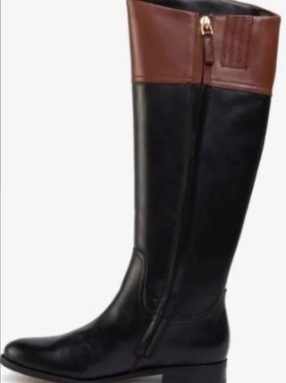 Botas Ralph Lauren piel negra y marrón