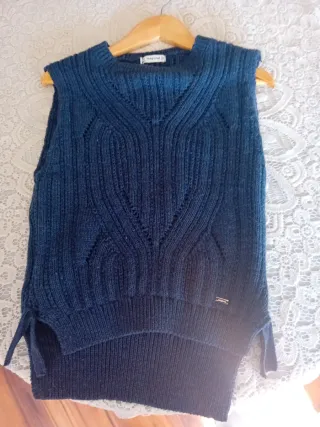 Chaleco de punto azul Mayoral