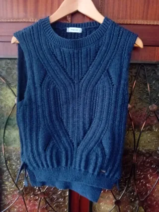 Chaleco de punto azul Mayoral