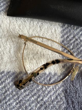 Gafas de ver doradas con funda