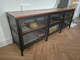 Mueble TV Metal y Madera Estilo Industrial