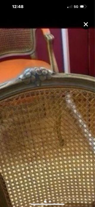 4 Sillas y 2 Sillones Conjunto, tapizadas en piel