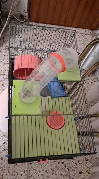 Jaula para hámster con accesorios
