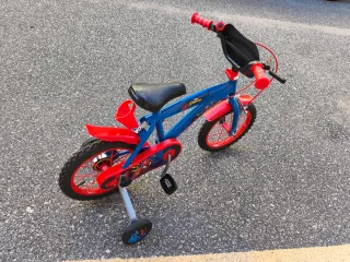 Bicicleta Infantil Spiderman Azul y Roja