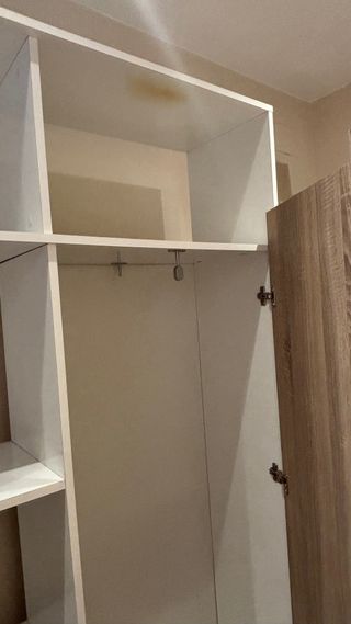 Perchero y Estantería Blanco y Madera