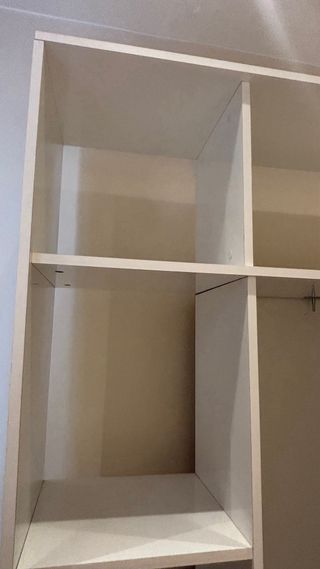 Perchero y Estantería Blanco y Madera