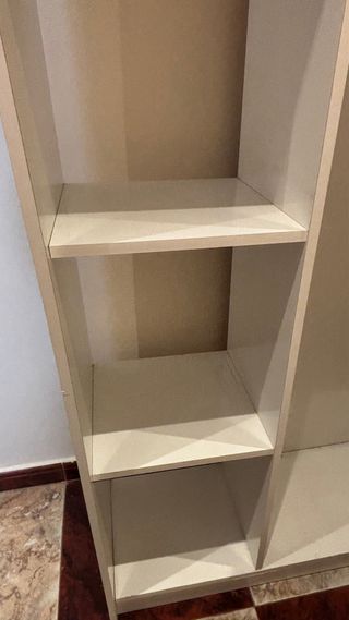 Perchero y Estantería Blanco y Madera