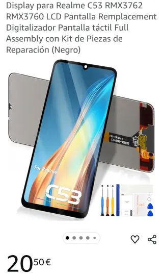 Realme C53 (con pantalla algo rota)