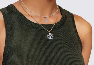 Tous Colgante Yunque Bicolor Oro y Plata