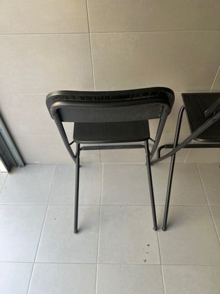 Taburetes plegables madera y metal