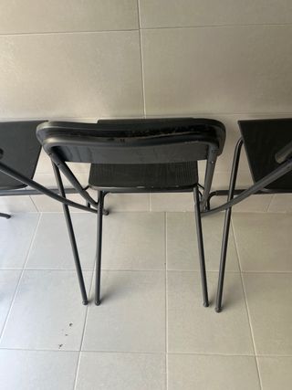 Taburetes plegables madera y metal