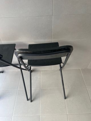 Taburetes plegables madera y metal