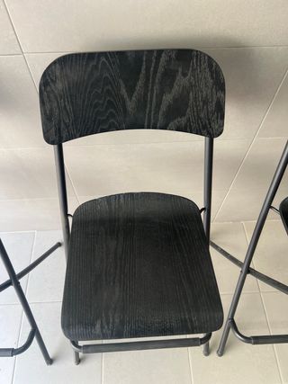 Taburetes plegables madera y metal