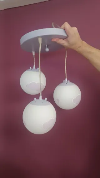 Lámpara infantil nubes