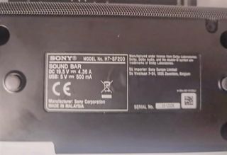 Barra de Sonido Sony Negra