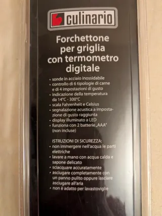 Forchettone Griglia Termometro Digitale, Culinario