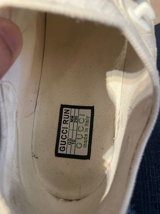 Zapatillas Gucci Run Blanco y Beige