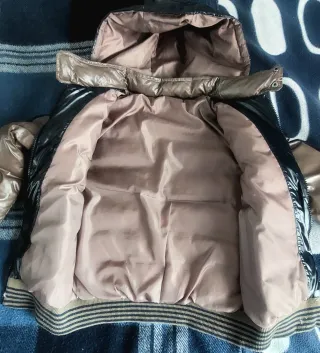 Giubbotto invernale ragazzo nero e beige