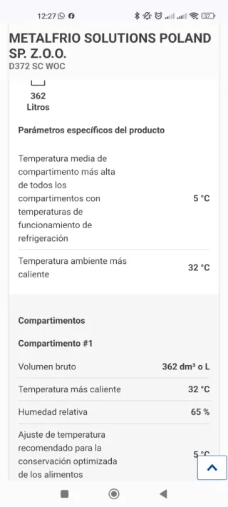 Nevera expositora vertical