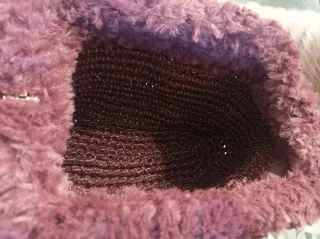 Borsa uncinetto con dettagli oro