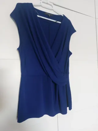 Elegante camisa azul talla L/M