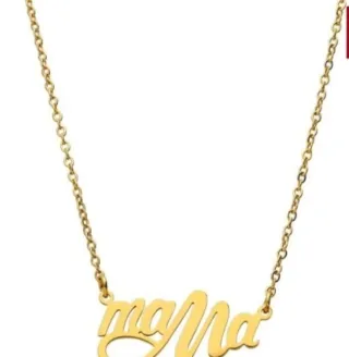 Colgante Mama Acero Chapado