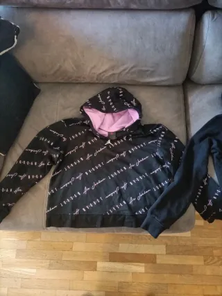 Sudadera niña Jordan Negra con Logo