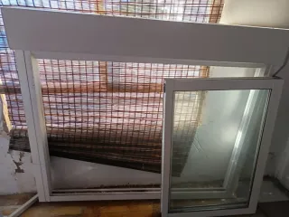 Ventana corredera aluminio blanco climalit