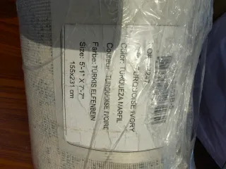 Alfombra Safavieh Diseño Floral Turquesa y Blanco