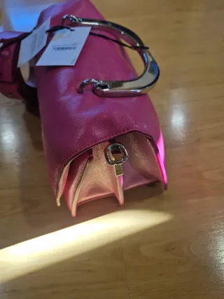 Bolso bandolera Tous piel fucsia